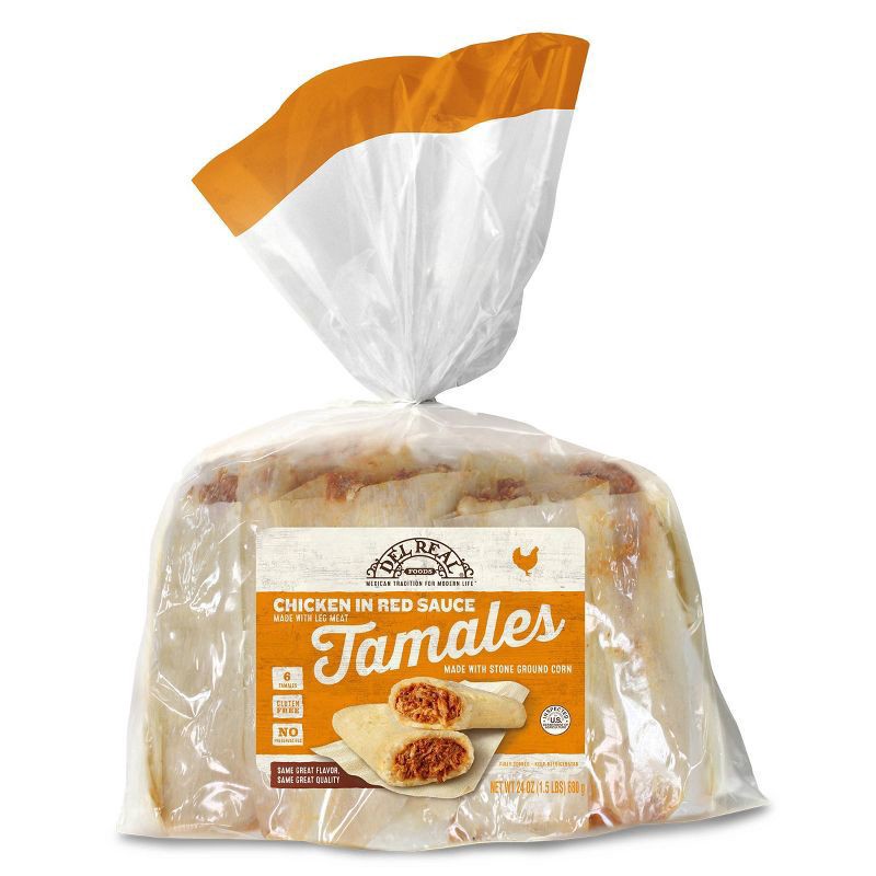slide 1 of 4, Del Real Foods Tamales 6 ea, 6 ct