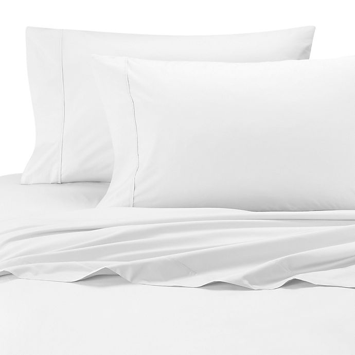 slide 1 of 1, Wamsutta Cool Touch Percale Cotton Full Flat Sheet - White, 1 ct