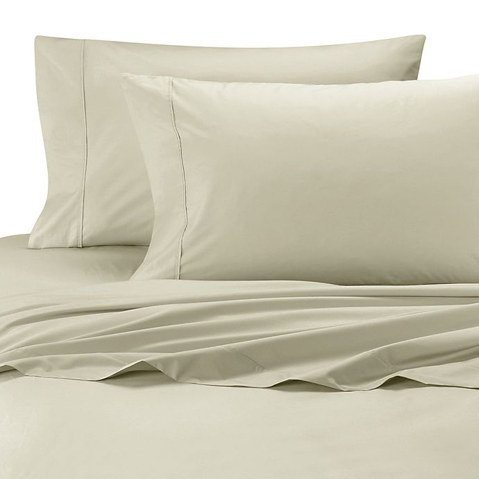 slide 1 of 1, Wamsutta Cool Touch Percale Cotton Twin Fitted Sheet - Ivory, 1 ct
