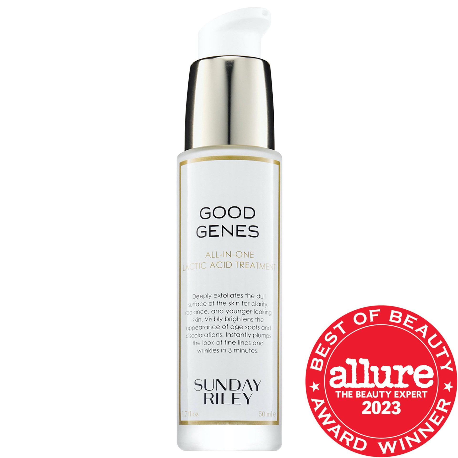 slide 1 of 1, Sunday Riley Good Genes All-In-One Lactic Acid Serum For Dark Spots And Uneven Texture 1.7 oz / 50 ml, 1.7 oz / 50 ml
