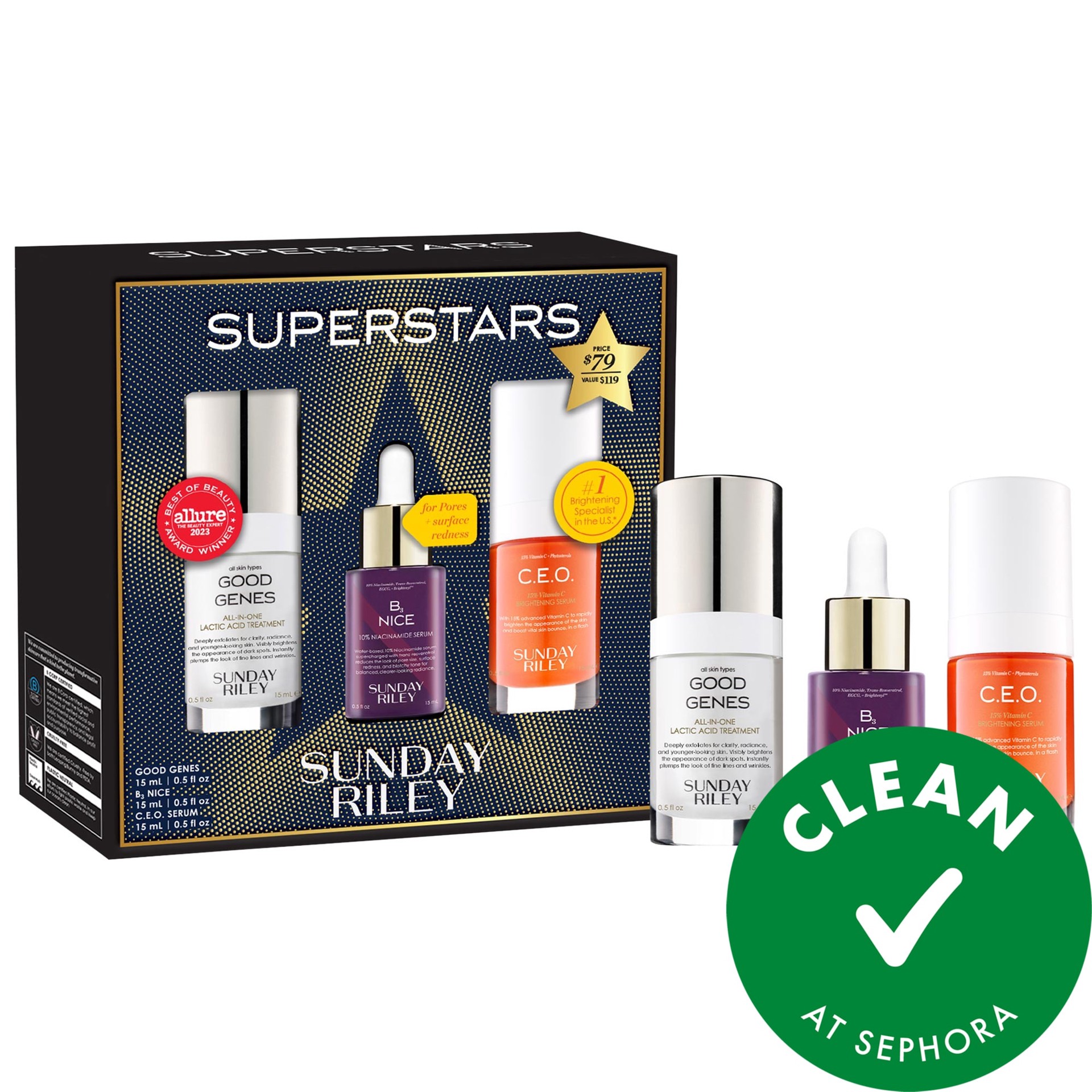 slide 1 of 1, Sunday Riley Superstars Serum Set, 1 ct