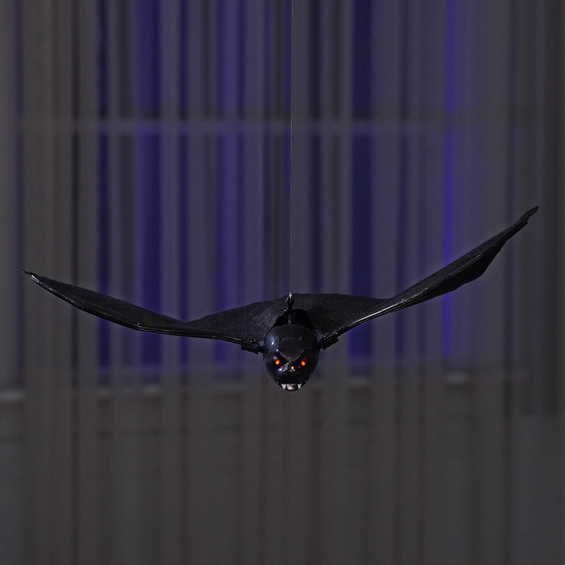 slide 3 of 5, 11.5" Led Black Animated Fly-Around Bat By Ashland, 7.9 in x 2.2 in x 11.5 in
