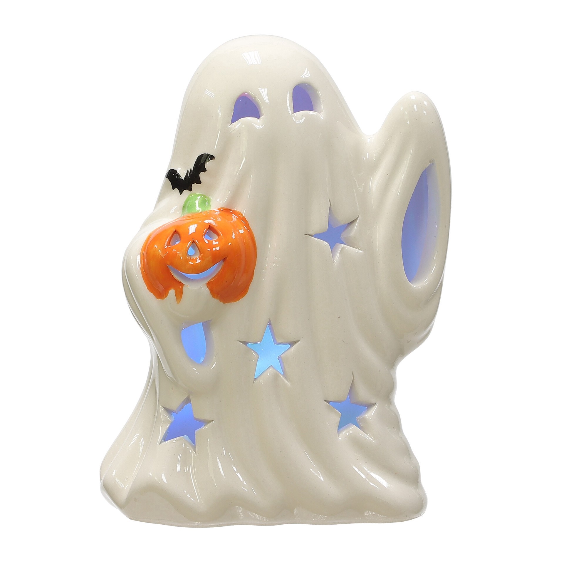 slide 1 of 1, CVS Ceramic Ghost With Light, 1 Ct, 1 ct