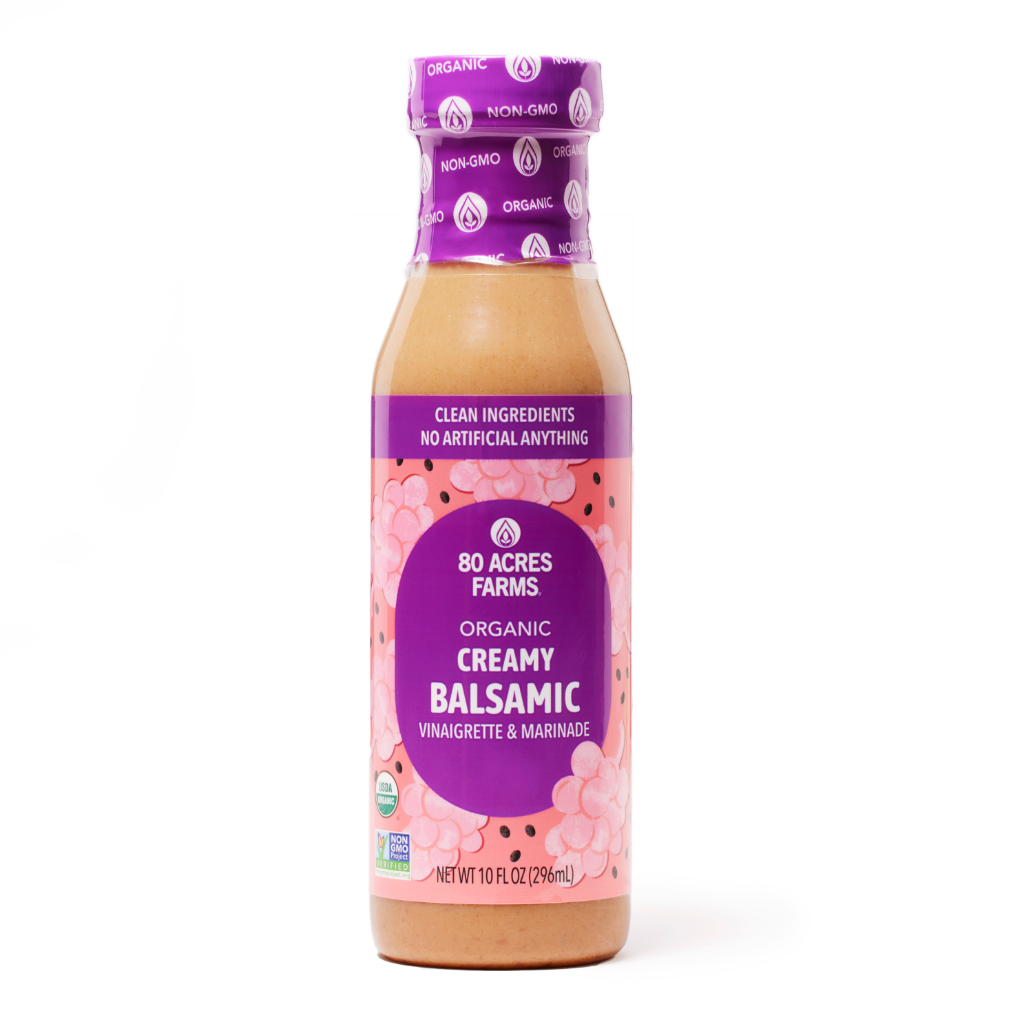 slide 1 of 3, 80 Acres Farms Creamy Balsamic Vinaigrette Dressing 10 oz., 10 oz
