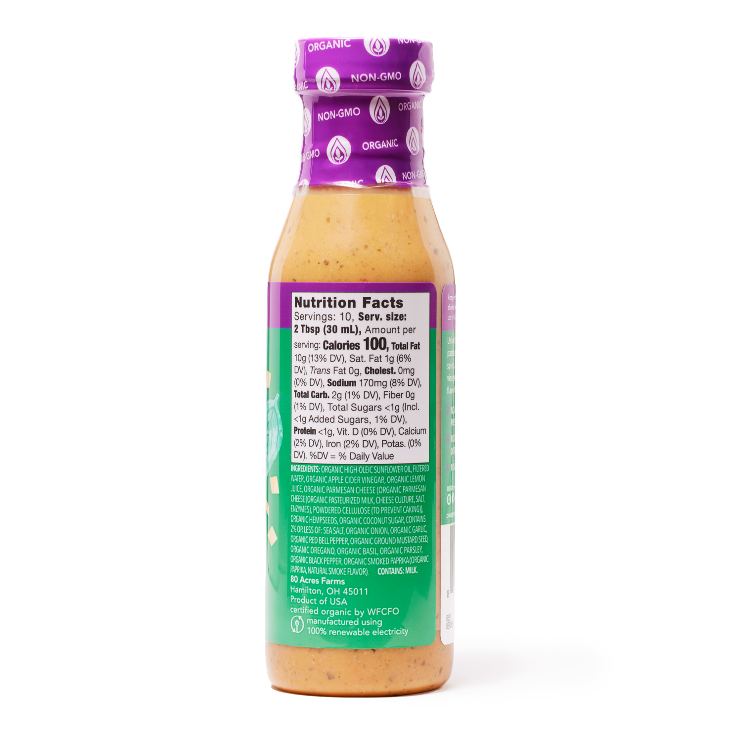 slide 2 of 3, 80 Acres Farms Creamy Italian Vinaigrette Dressing 10 oz., 10 oz