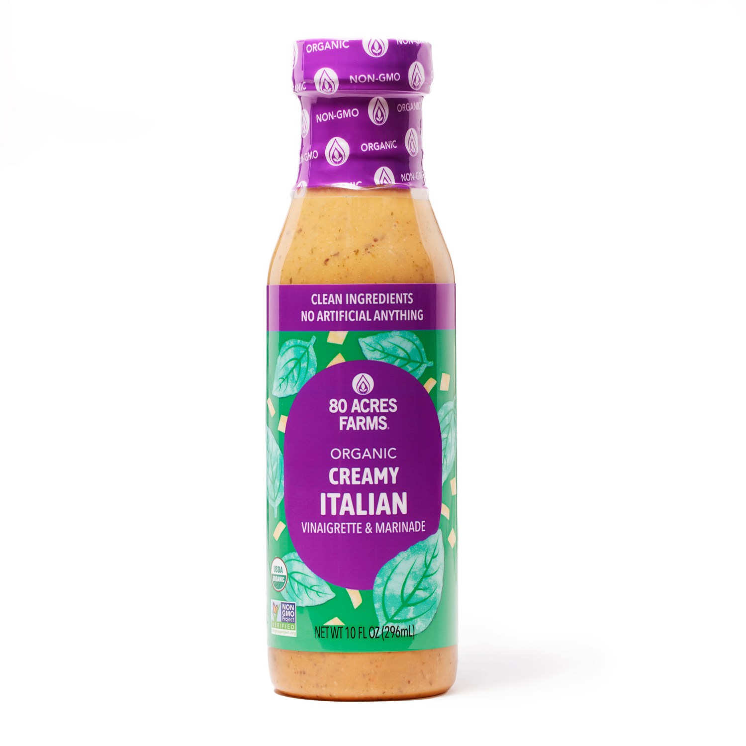 slide 1 of 3, 80 Acres Farms Creamy Italian Vinaigrette Dressing 10 oz., 10 oz