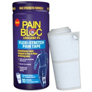 slide 1 of 1, Painbloc24 Flexi-Stretch Pain Patch, Revolutionary Fabric Designed To Stay In Place On Moving Joints, 10 ct