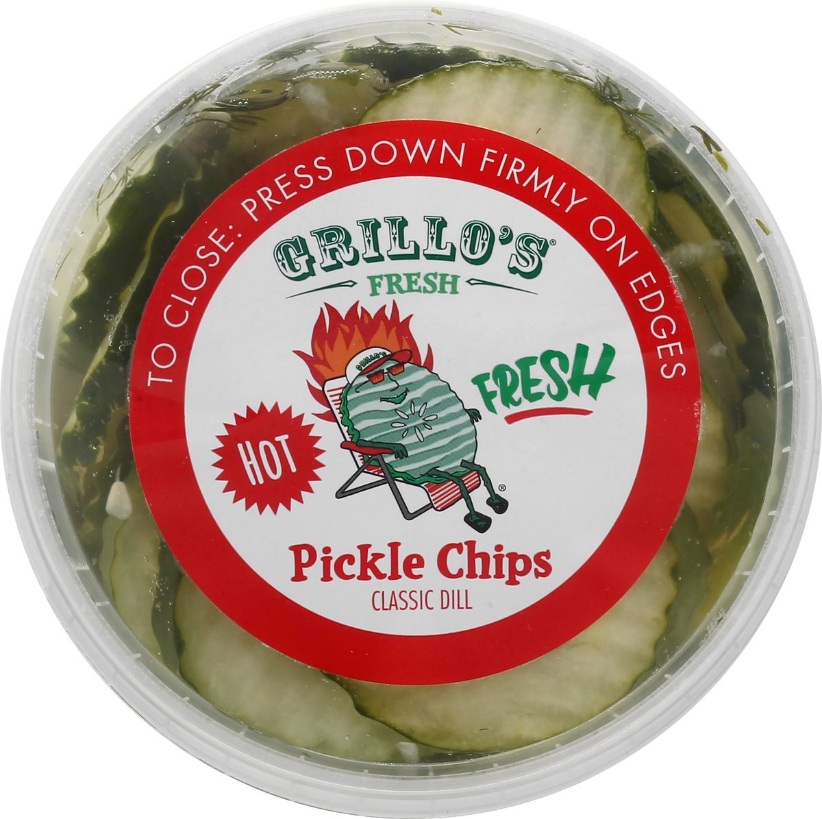 slide 2 of 9, Grillo's Pickles Grillos Pickles Hot Italian Dill Pickle Chips, 16 oz