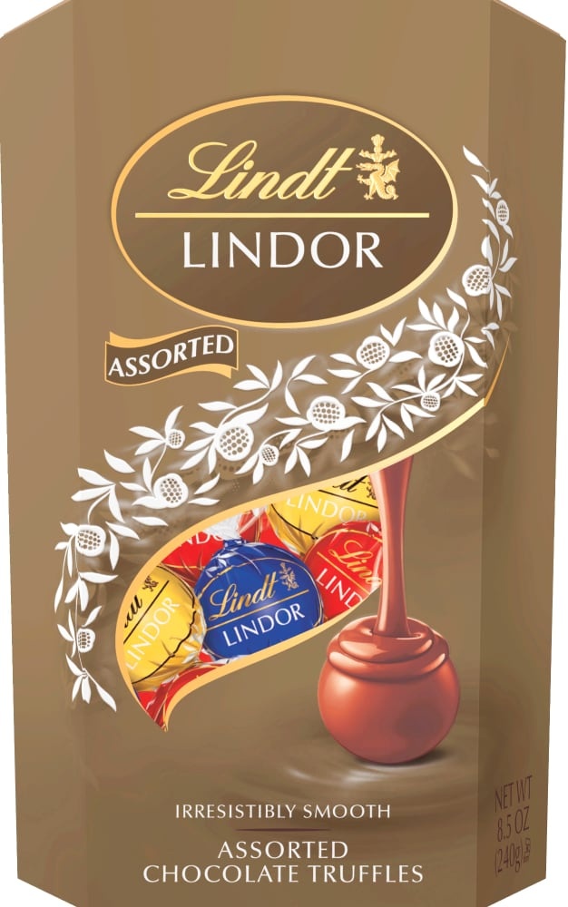 slide 1 of 1, Lindt Lindor Assorted Chocolate Truffles, 8.5 oz