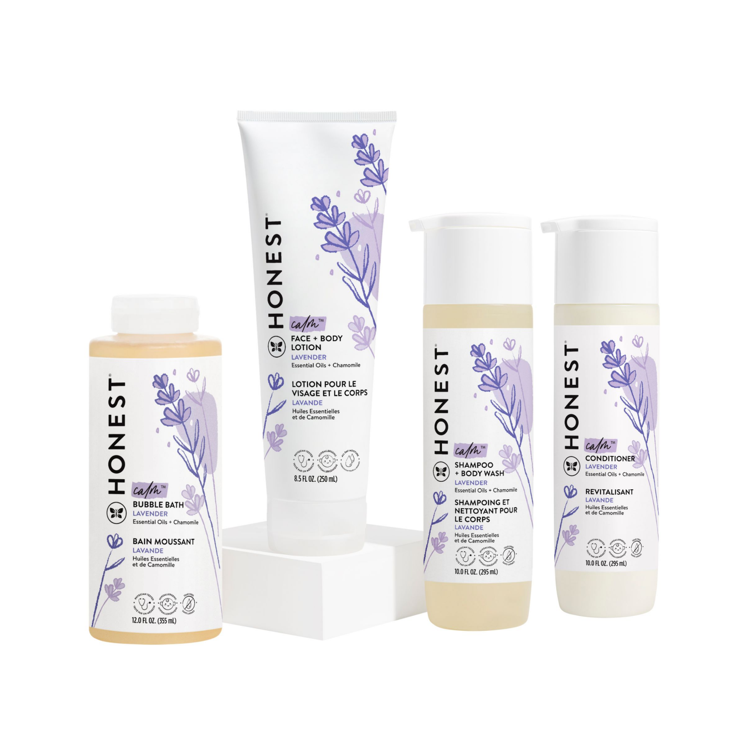 slide 5 of 8, Honest Calm Lavender Shampoo + Body Wash 10.0 fl oz, 10 fl oz