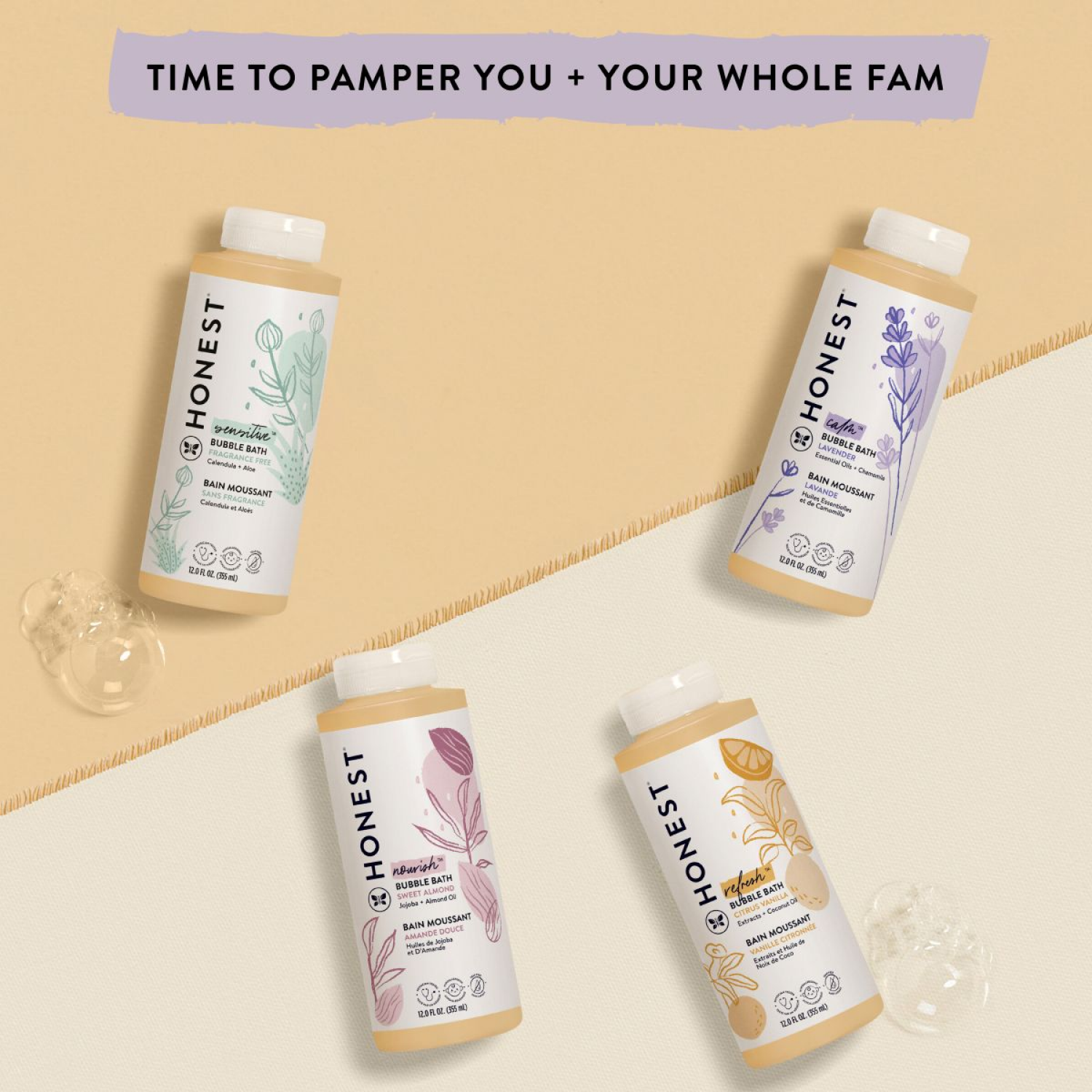 slide 8 of 8, The Honest Company The Honest Co. Honest Bubble Bath Dreamy Lavender, 12 oz