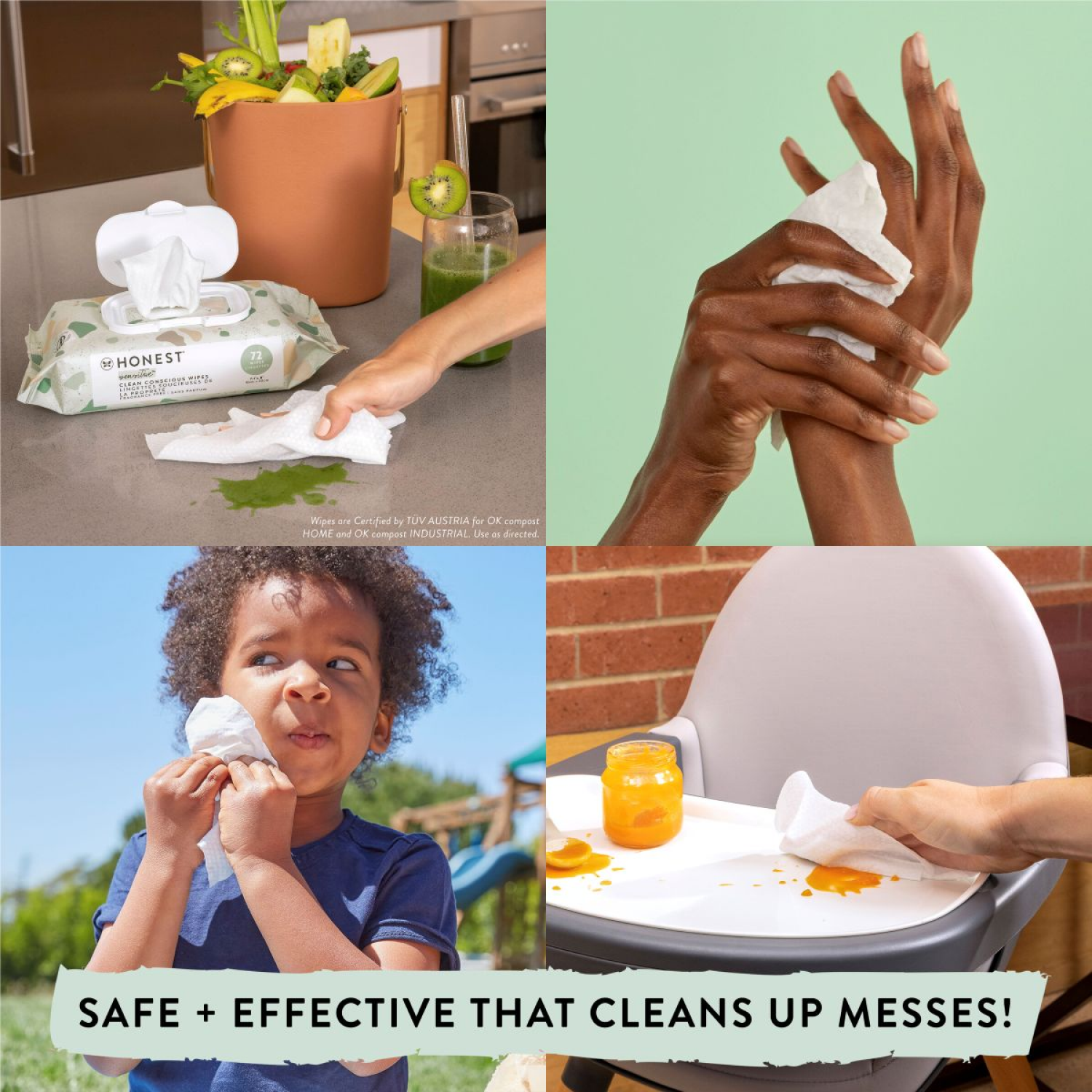 slide 8 of 8, Honest Sensitive Fragrance Free Wipes 8 ea, 8 ct