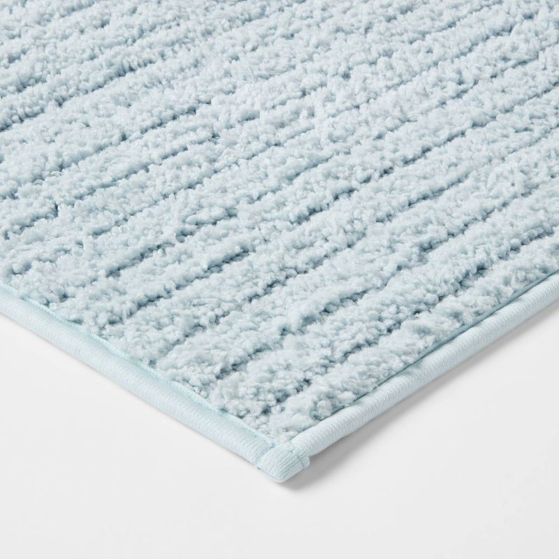 slide 3 of 4, 2pk Quick Dry Bath Rug Set Aqua - Threshold™: Machine Washable, Tufted Polyester, Latex Backing, 2 ct