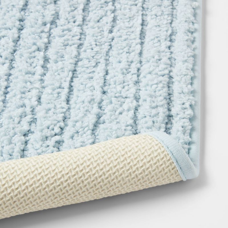 slide 4 of 4, 2pk Quick Dry Bath Rug Set Aqua - Threshold™: Machine Washable, Tufted Polyester, Latex Backing, 2 ct