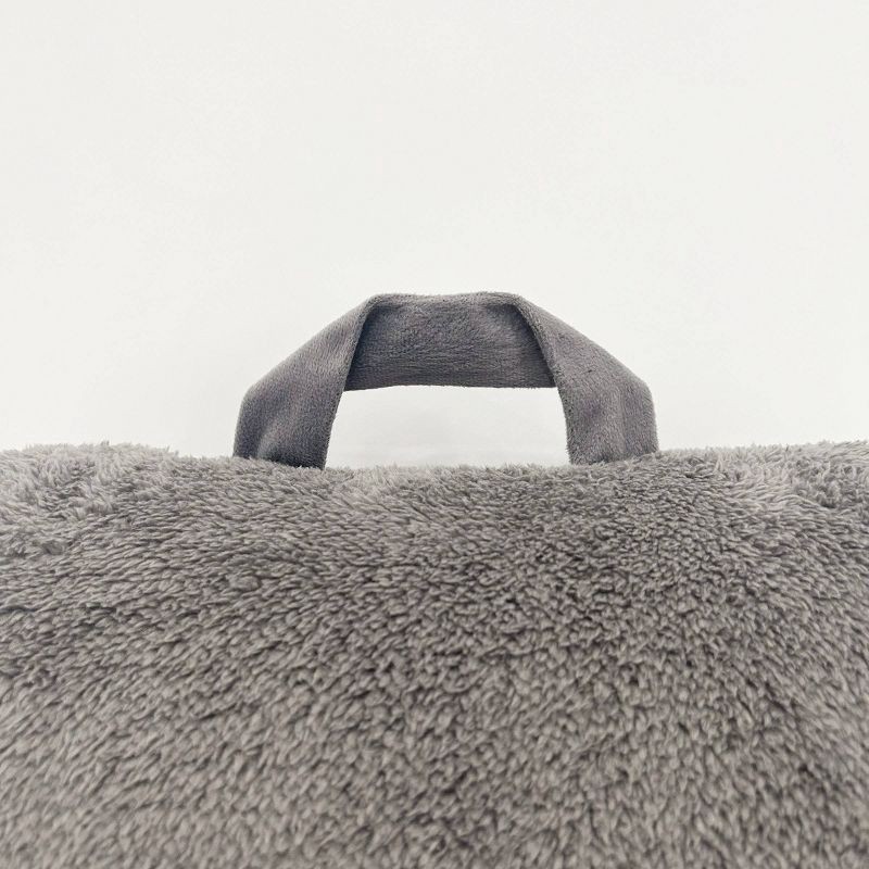 slide 3 of 4, Faux Shearling Bed Rest Pillow Gray - Room Essentials™: Supportive Backrest for Dorm, Hypoallergenic Fill, 1 ct