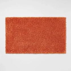 20"x34" Antimicrobial Bath Rug Orange - Threshold™: Machine Washable, Latex Backed, Tufted Polyester