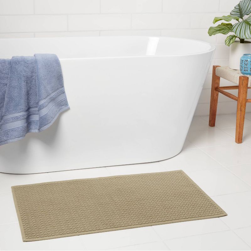 slide 2 of 3, 20"x34" Antimicrobial Bath Rug Olive Green - Threshold™, 1 ct