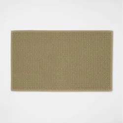 20"x34" Antimicrobial Bath Rug Olive Green - Threshold™