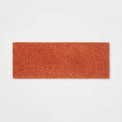 22"x60" Antimicrobial Bath Runner Orange - Threshold™: Machine Washable, Tufted Polyester, Latex Backing