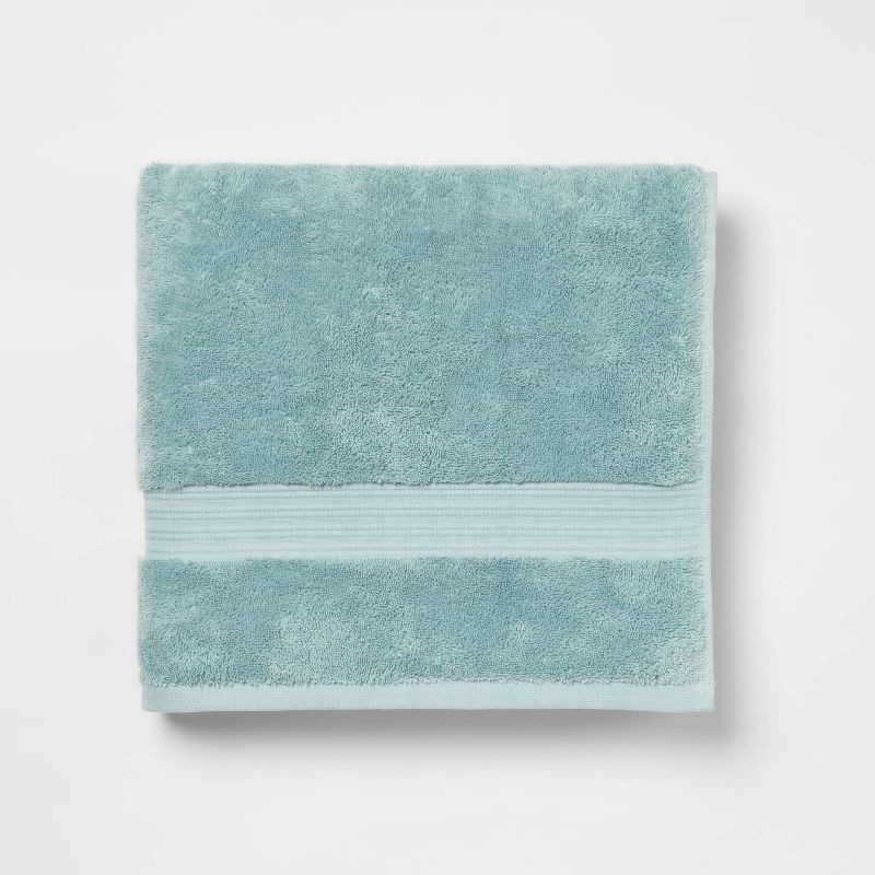 slide 1 of 5, Total Fresh Antimicrobial Bath Towel Aqua - Threshold™, 1 ct