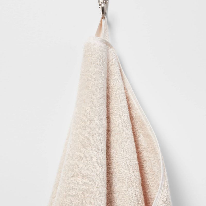 slide 5 of 5, Total Fresh Antimicrobial Oversized Bath Towel Tan - Threshold™: 100% Cotton, Low Lint, Heavyweight Bath Sheet, 1 ct