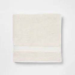 Total Fresh Antimicrobial Oversized Bath Towel Tan - Threshold™: 100% Cotton, Low Lint, Heavyweight Bath Sheet