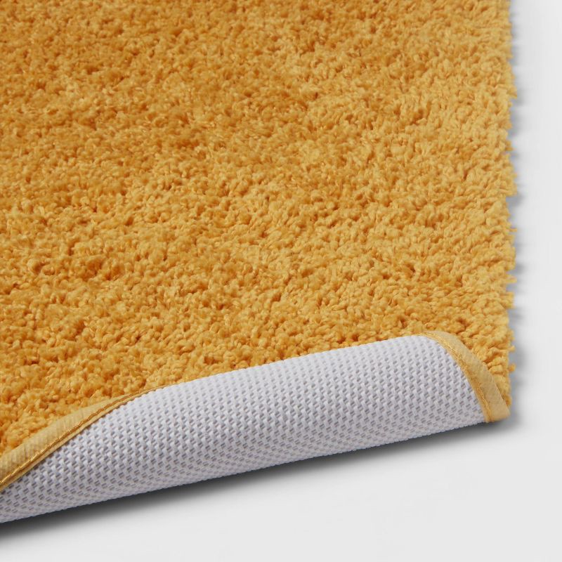 slide 4 of 4, 23"x37" Antimicrobial Bath Rug Gold - Threshold™: Machine Washable, Latex Backed, Tufted Polyester, 1 ct