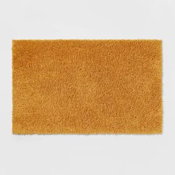 23"x37" Antimicrobial Bath Rug Gold - Threshold™: Machine Washable, Latex Backed, Tufted Polyester