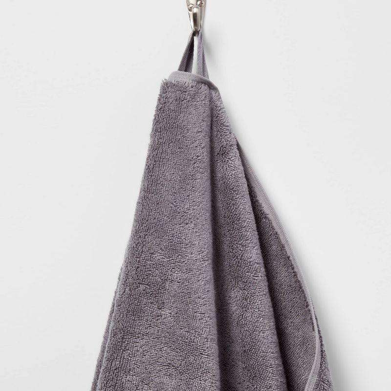 slide 5 of 5, Total Fresh Antimicrobial Oversized Bath Towel Dark Gray - Threshold™: 100% Cotton, Low Lint, Machine Washable, 1 ct