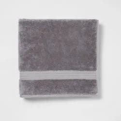 Total Fresh Antimicrobial Oversized Bath Towel Dark Gray - Threshold™: 100% Cotton, Low Lint, Machine Washable