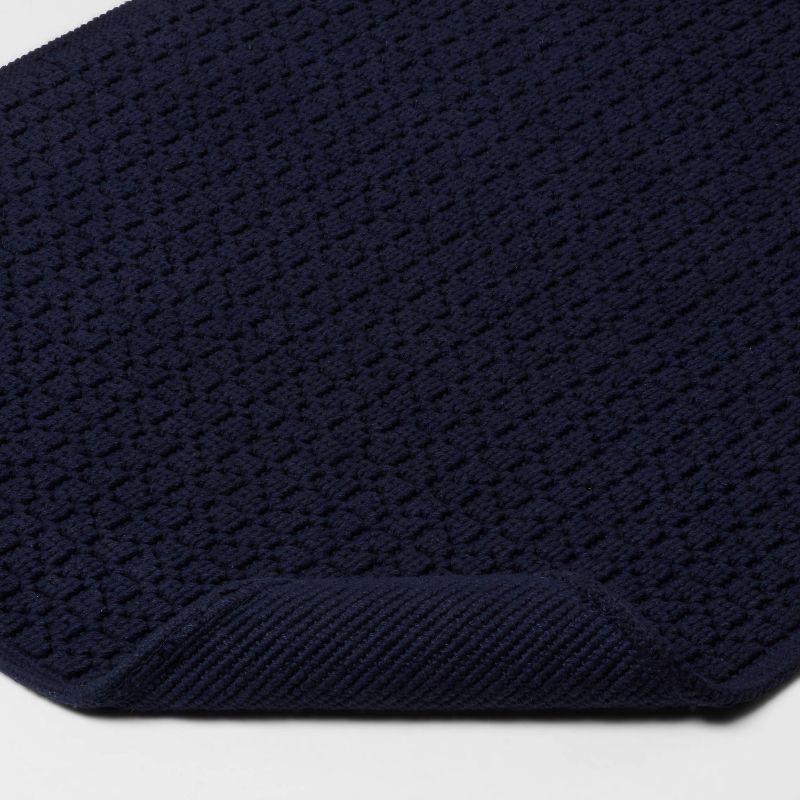 slide 3 of 3, 20"x34" Antimicrobial Bath Rug Navy - Threshold™, 1 ct
