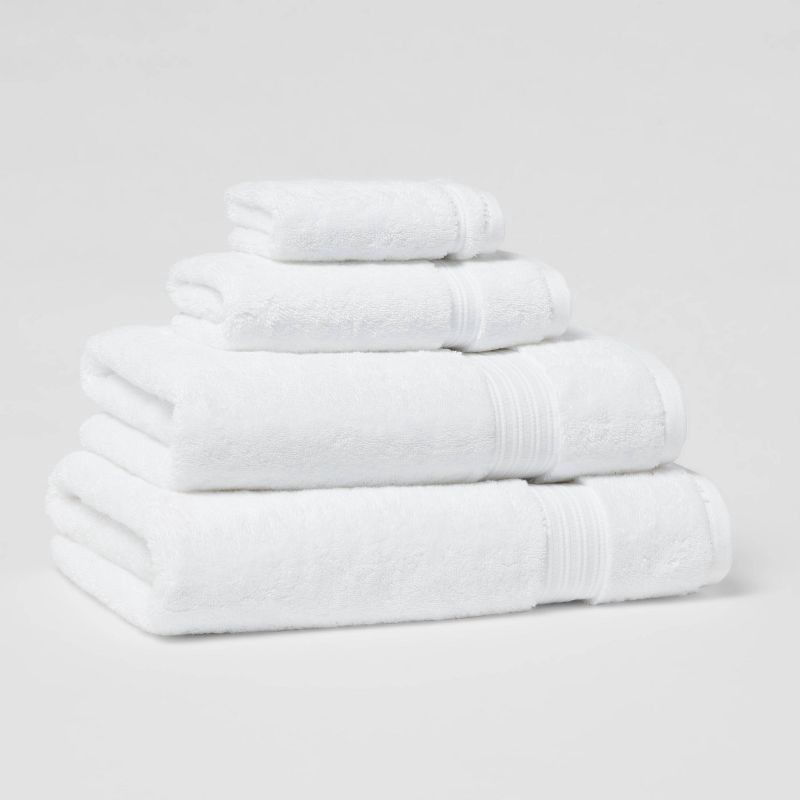 slide 4 of 5, Total Fresh Antimicrobial Washcloth White - Threshold™: Heavyweight Cotton, Low Lint, Machine Washable, 1 ct