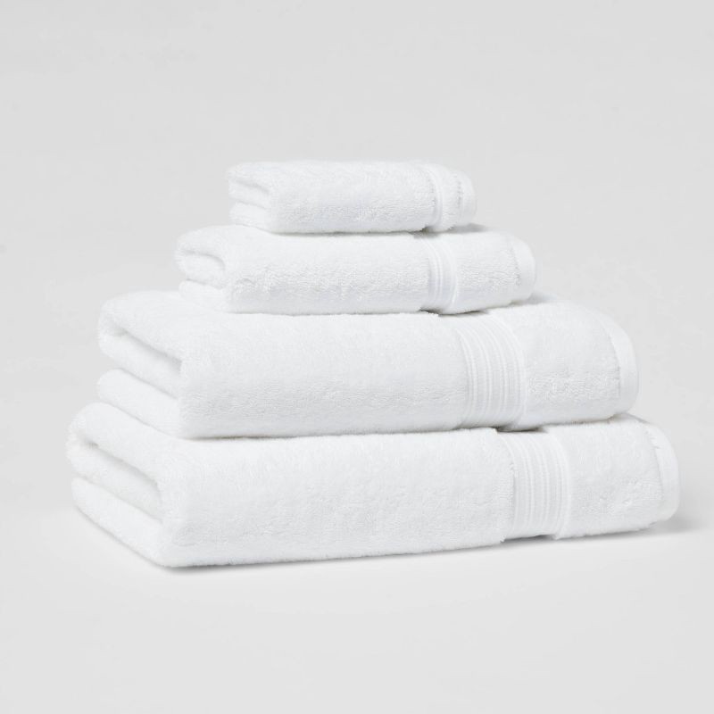 slide 4 of 5, Total Fresh Antimicrobial Hand Towel White - Threshold™: 100% Cotton, Low Lint, Machine Washable, Terry Cloth, 1 ct