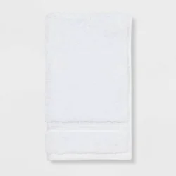 Total Fresh Antimicrobial Hand Towel White - Threshold™: 100% Cotton, Low Lint, Machine Washable, Terry Cloth