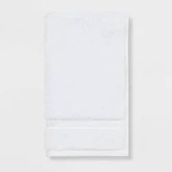 Total Fresh Antimicrobial Hand Towel White - Threshold™: 100% Cotton, Low Lint, Machine Washable, Terry Cloth