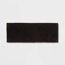 22"x60" Antimicrobial Bath Runner Washed Black - Threshold™: Machine Washable, Latex Backed, OEKO-TEX Certified