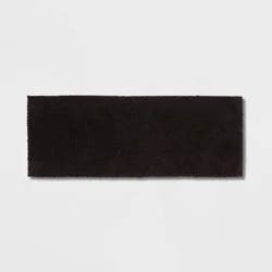 22"x60" Antimicrobial Bath Runner Washed Black - Threshold™: Machine Washable, Latex Backed, OEKO-TEX Certified