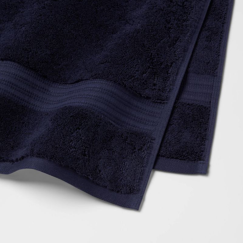 slide 3 of 5, Total Fresh Antimicrobial Oversized Bath Towel Navy - Threshold™: 100% Cotton, Low Lint, Machine Washable, 1 ct