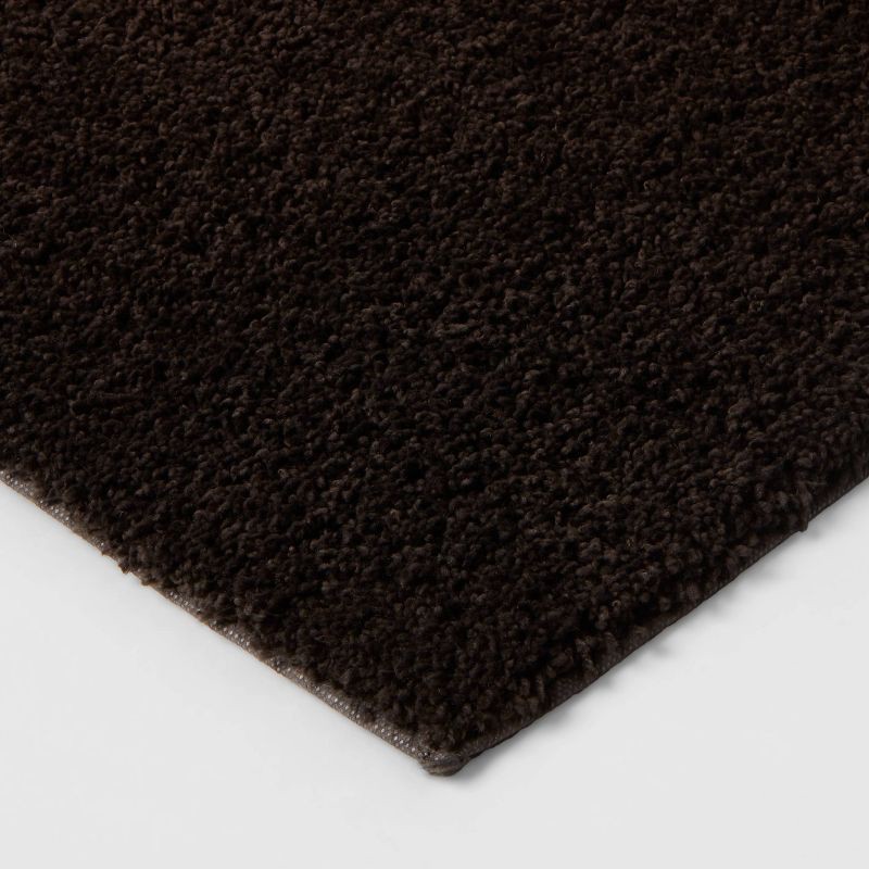 slide 3 of 4, 20"x34" Antimicrobial Bath Rug Washed Black - Threshold™: Machine Washable, Latex Backing, OEKO-TEX Certified, 1 ct