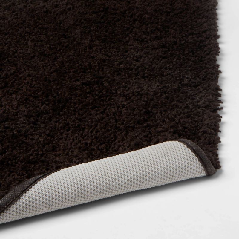 slide 4 of 4, 20"x34" Antimicrobial Bath Rug Washed Black - Threshold™: Machine Washable, Latex Backing, OEKO-TEX Certified, 1 ct