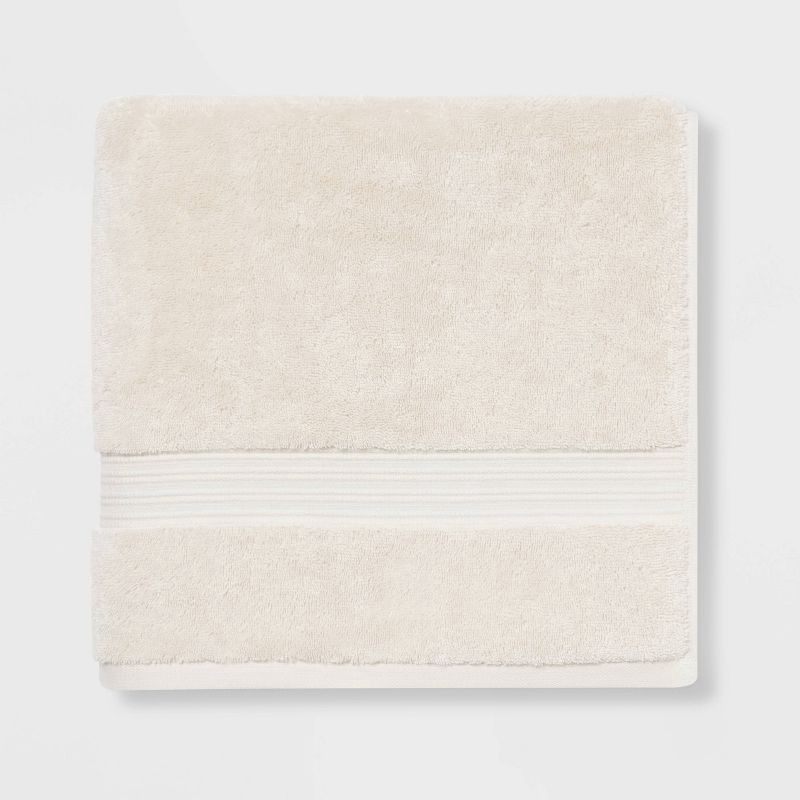 slide 1 of 5, Total Fresh Antimicrobial Bath Towel Tan - Threshold™: Heavyweight Cotton, Low Lint, Machine Washable, 1 ct