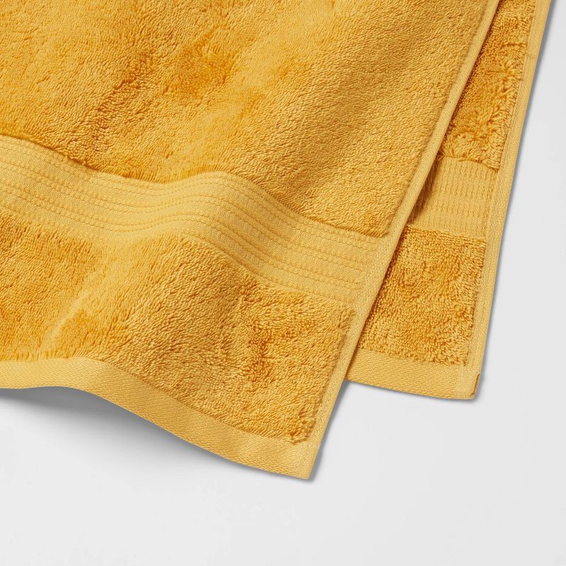 slide 3 of 5, Total Fresh Antimicrobial Oversized Bath Towel Gold - Threshold™: 100% Cotton, Low Lint, Heavyweight Terry Bath Sheet, 1 ct