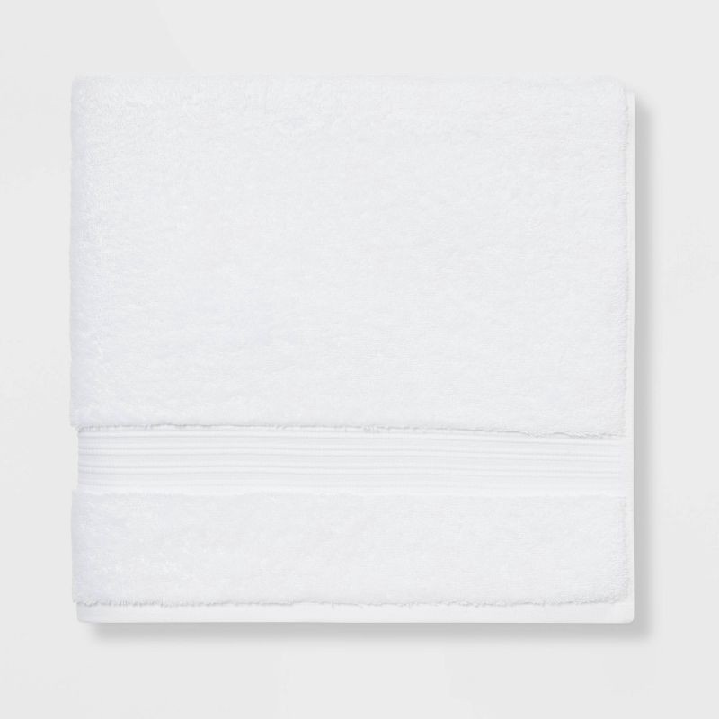slide 1 of 5, Total Fresh Antimicrobial Oversized Bath Towel White - Threshold™, 1 ct