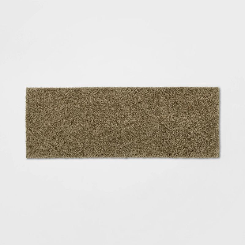 slide 1 of 3, 22"x60" Antimicrobial Bath Runner Olive Green - Threshold™, 1 ct