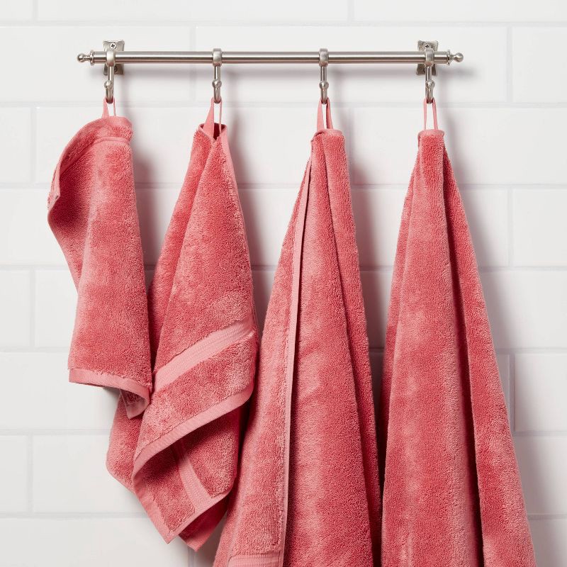 slide 2 of 5, Total Fresh Antimicrobial Oversized Bath Towel Rose Pink - Threshold™: 100% Cotton, Low Lint, Machine Washable, 1 ct