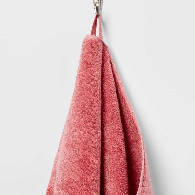 slide 5 of 5, Total Fresh Antimicrobial Oversized Bath Towel Rose Pink - Threshold™: 100% Cotton, Low Lint, Machine Washable, 1 ct