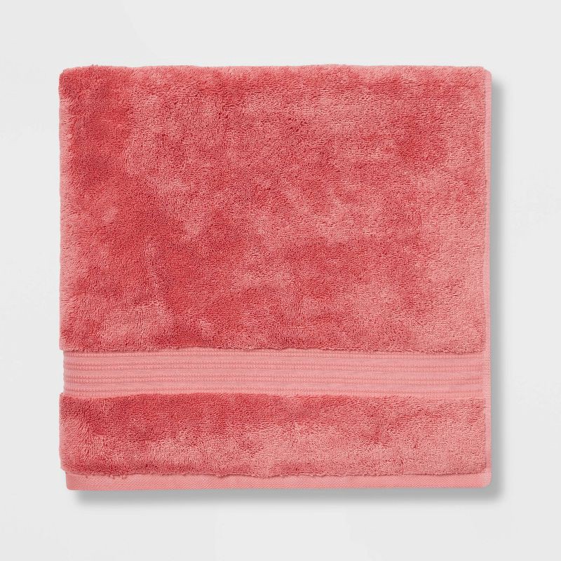 slide 1 of 5, Total Fresh Antimicrobial Oversized Bath Towel Rose Pink - Threshold™: 100% Cotton, Low Lint, Machine Washable, 1 ct