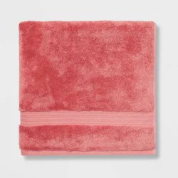 Total Fresh Antimicrobial Oversized Bath Towel Rose Pink - Threshold™: 100% Cotton, Low Lint, Machine Washable