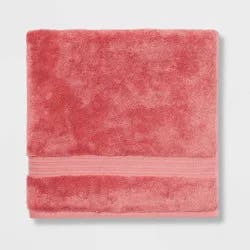 Total Fresh Antimicrobial Oversized Bath Towel Rose Pink - Threshold™: 100% Cotton, Low Lint, Machine Washable