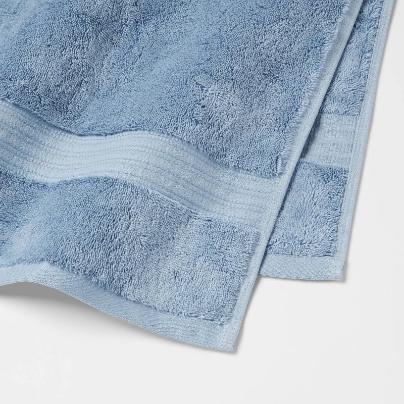 slide 3 of 5, Total Fresh Antimicrobial Oversized Bath Towel Blue - Threshold™: 100% Cotton, Low Lint, Machine Washable, 1 ct